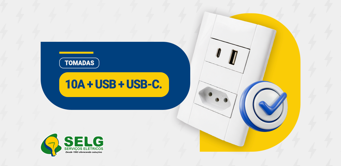 Tomadas com USB e USB-C: praticidade e tecnologia para ambientes mais inteligentes